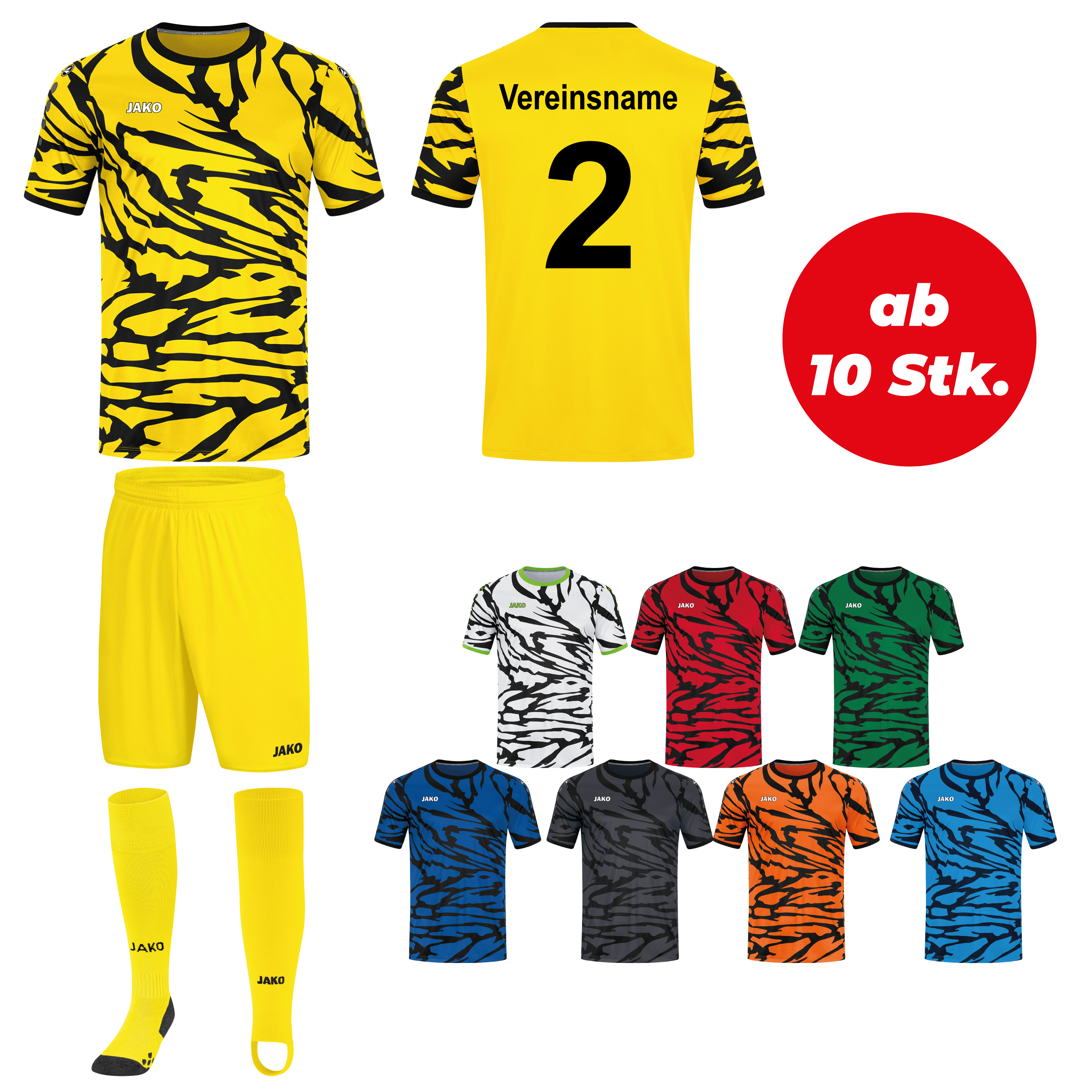 Trikotsatz Fußball Jako ANIMAL ab 10 Stk. inkl. Druck