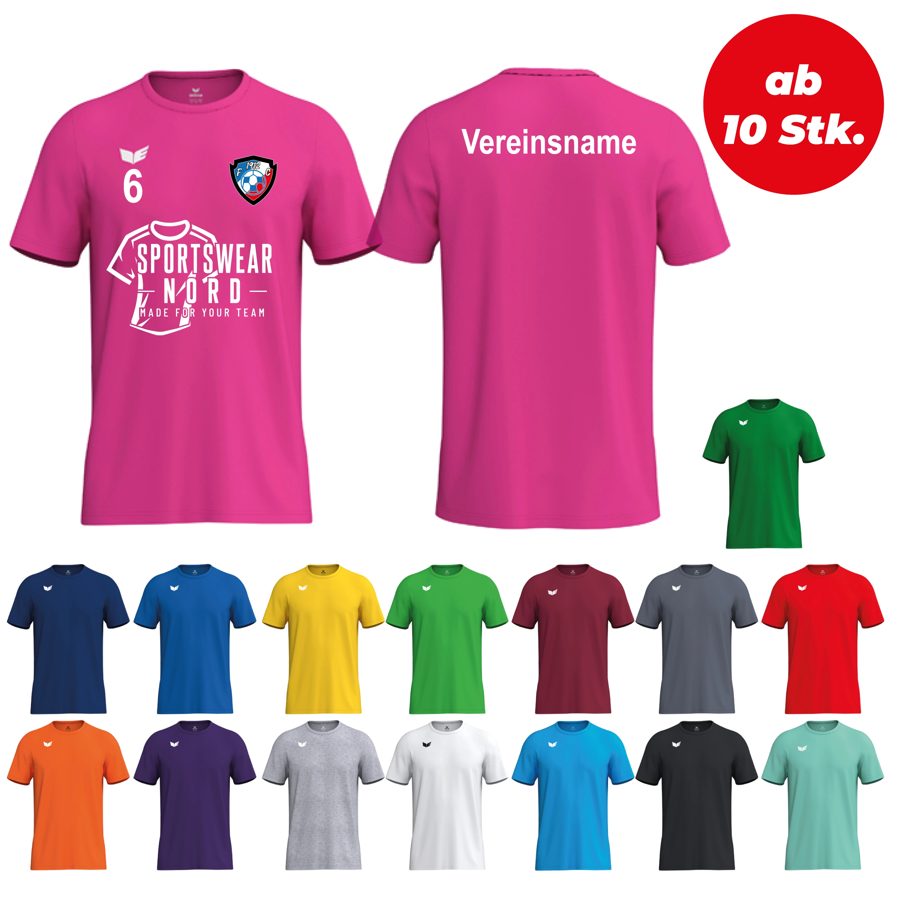 Erima Warmup-Shirt Intro ab 10 Stk. inkl. Druck