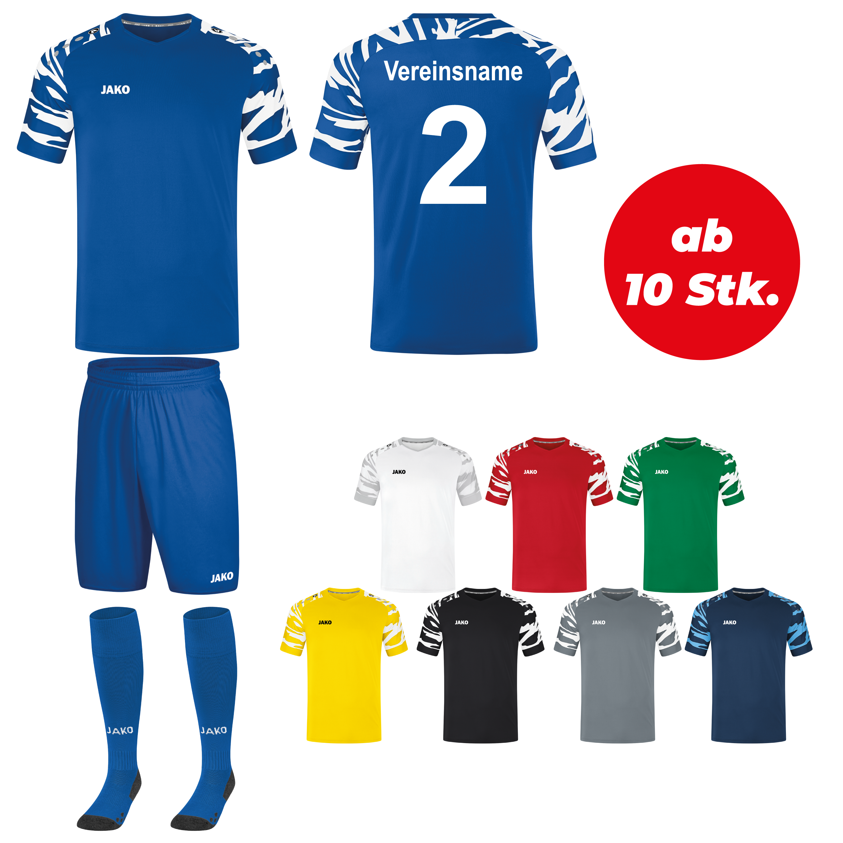 Trikotsatz Fußball Jako WILD Fußball ab 10 Stk. inkl. Druck