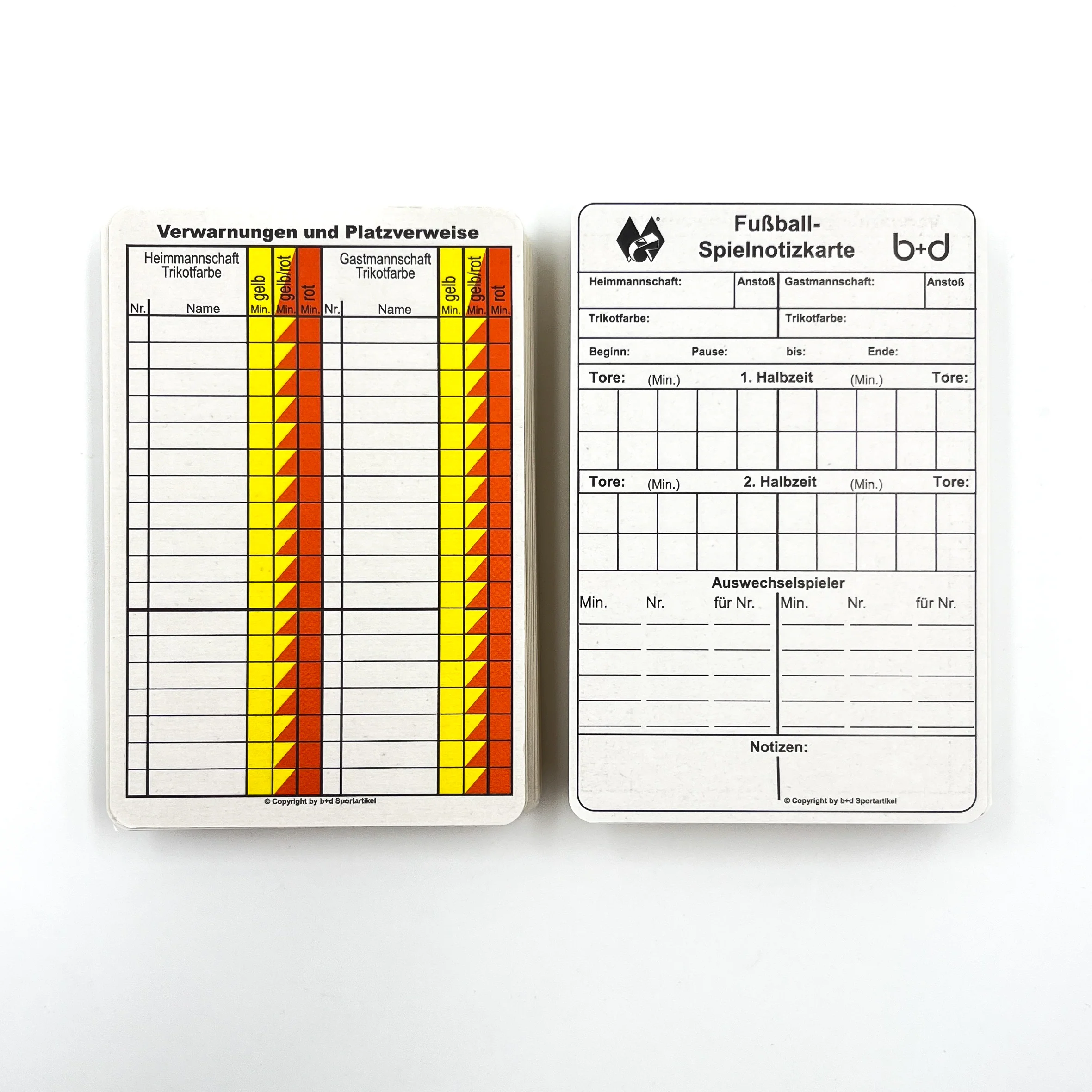 SR b+d Spielnotizkarten Fußball 50 Stk.