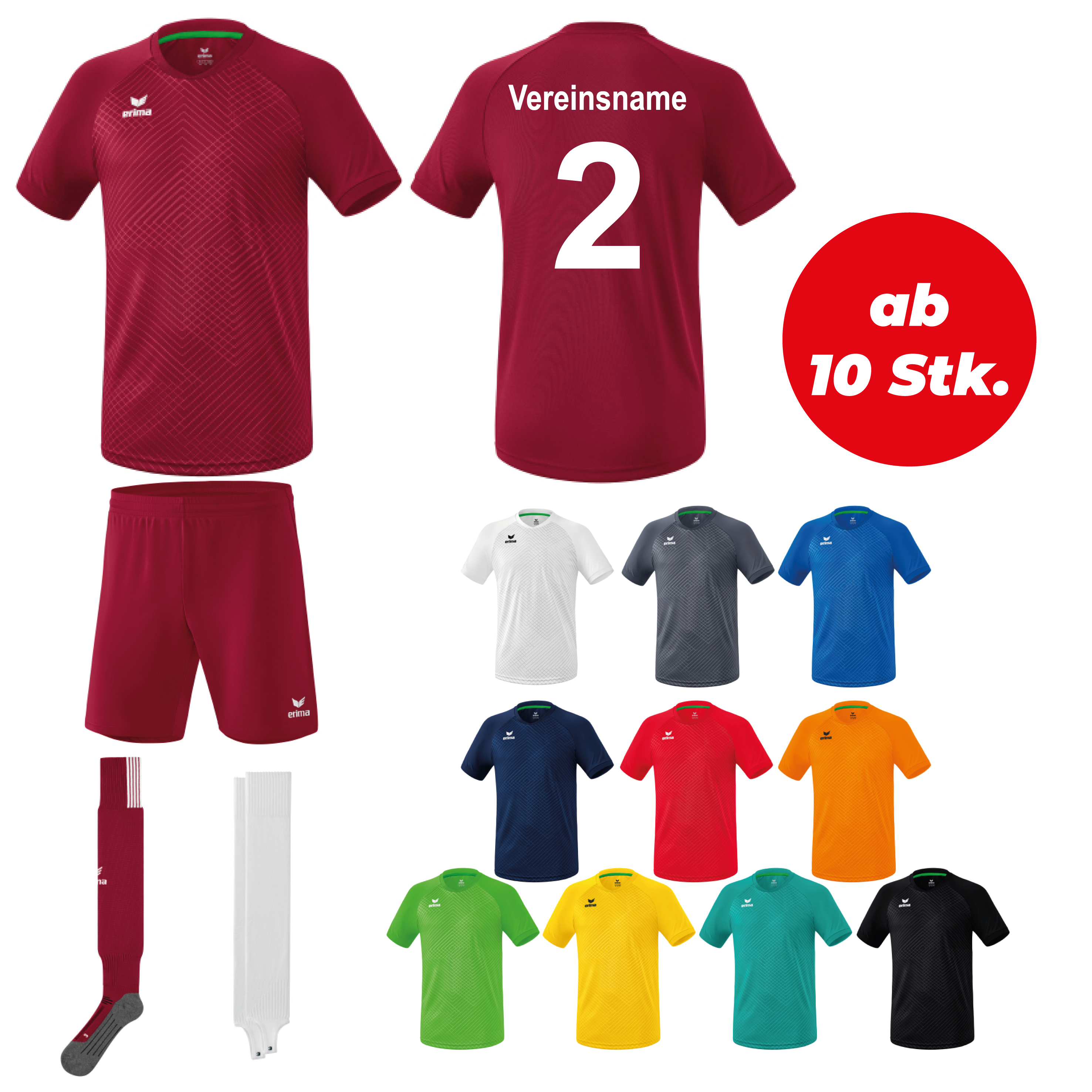 Trikotsatz Fußball Erima MADRID ab 10 Stk. inkl. Druck