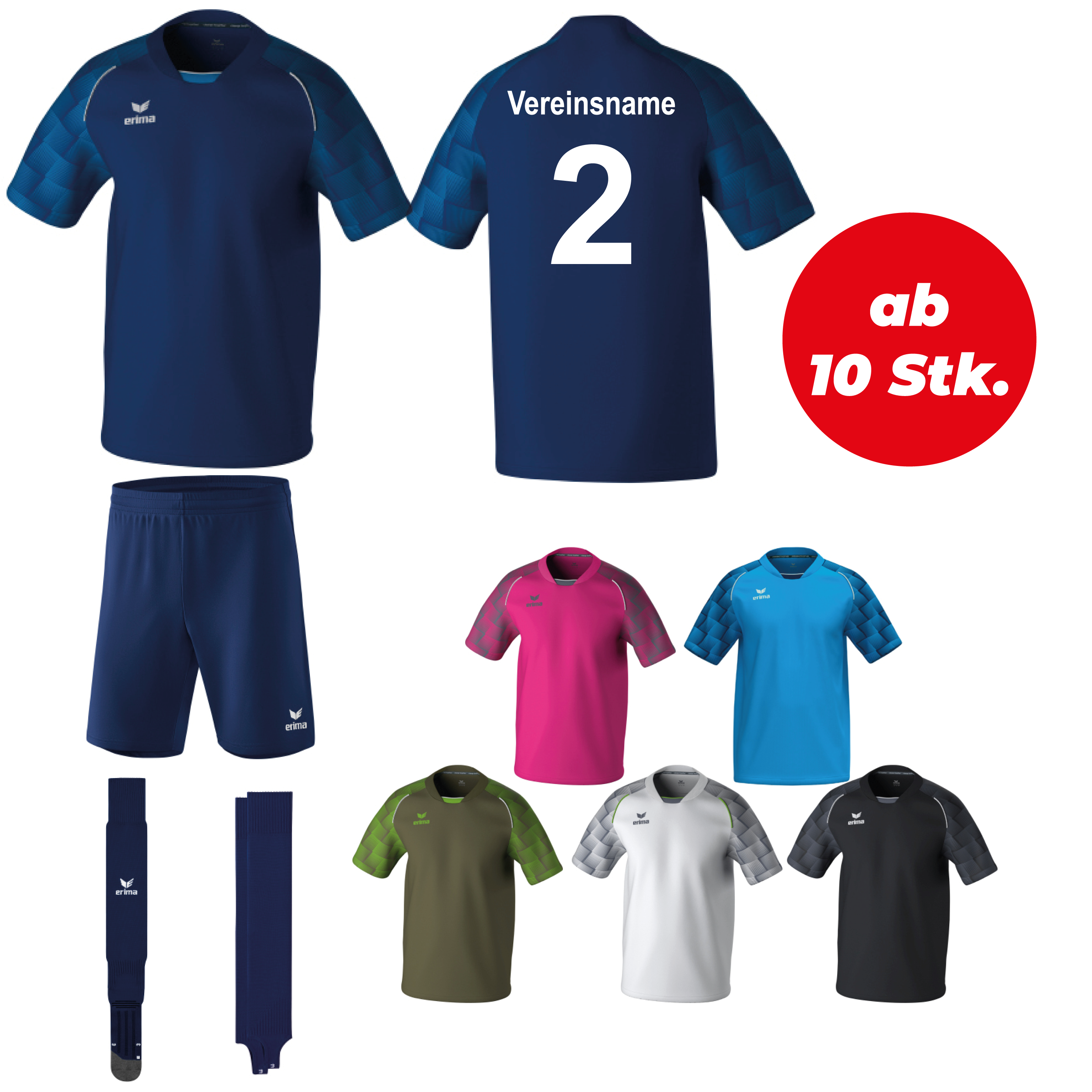 Trikotsatz Fußball Erima EVO STAR ab 10 Stk. inkl. Druck