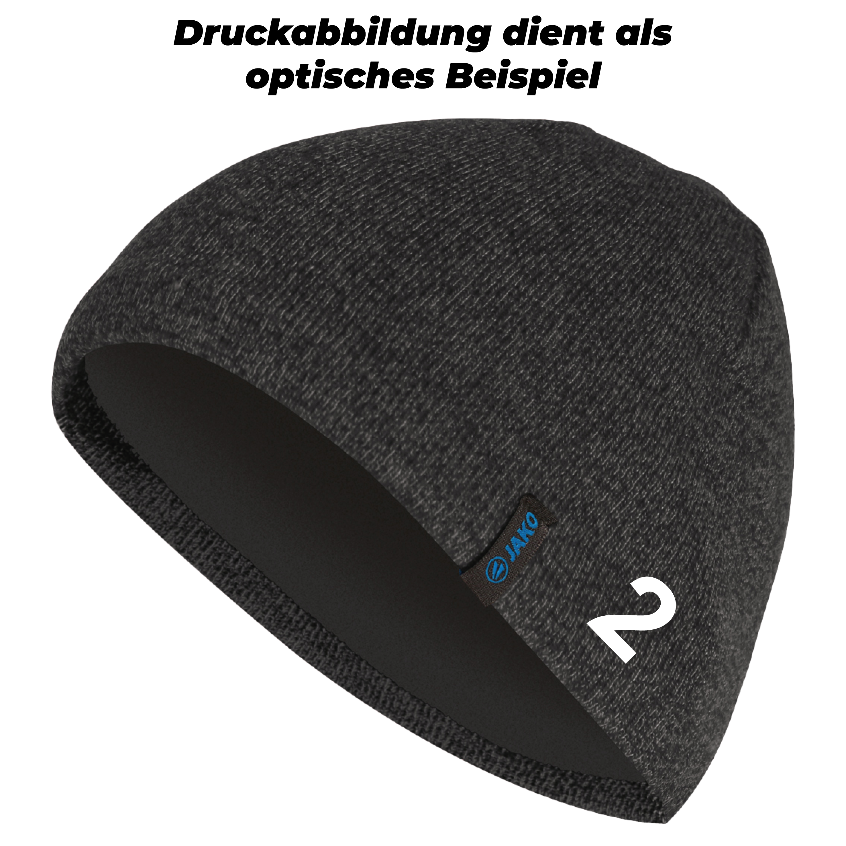 Initialen auf Mütze