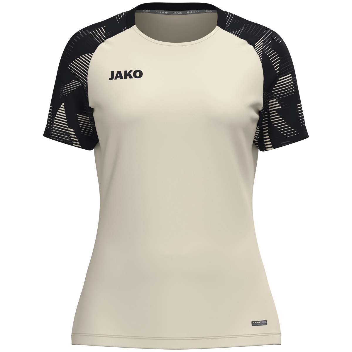 Tee, T-Shirt, Kurzarm, Beige, Schultermuster