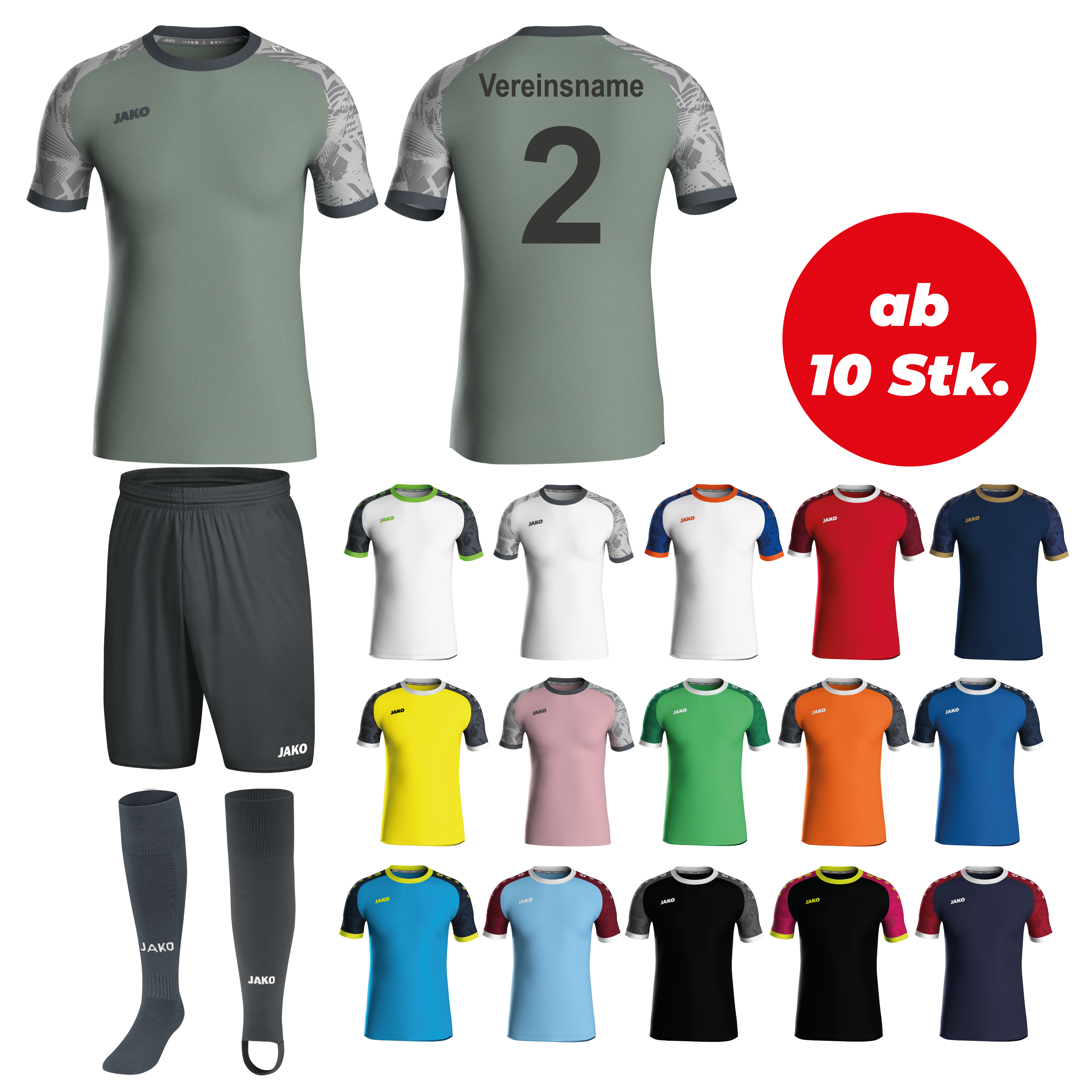 Trikotsatz Fußball Jako ICONIC ab 10 Stk. inkl. Druck