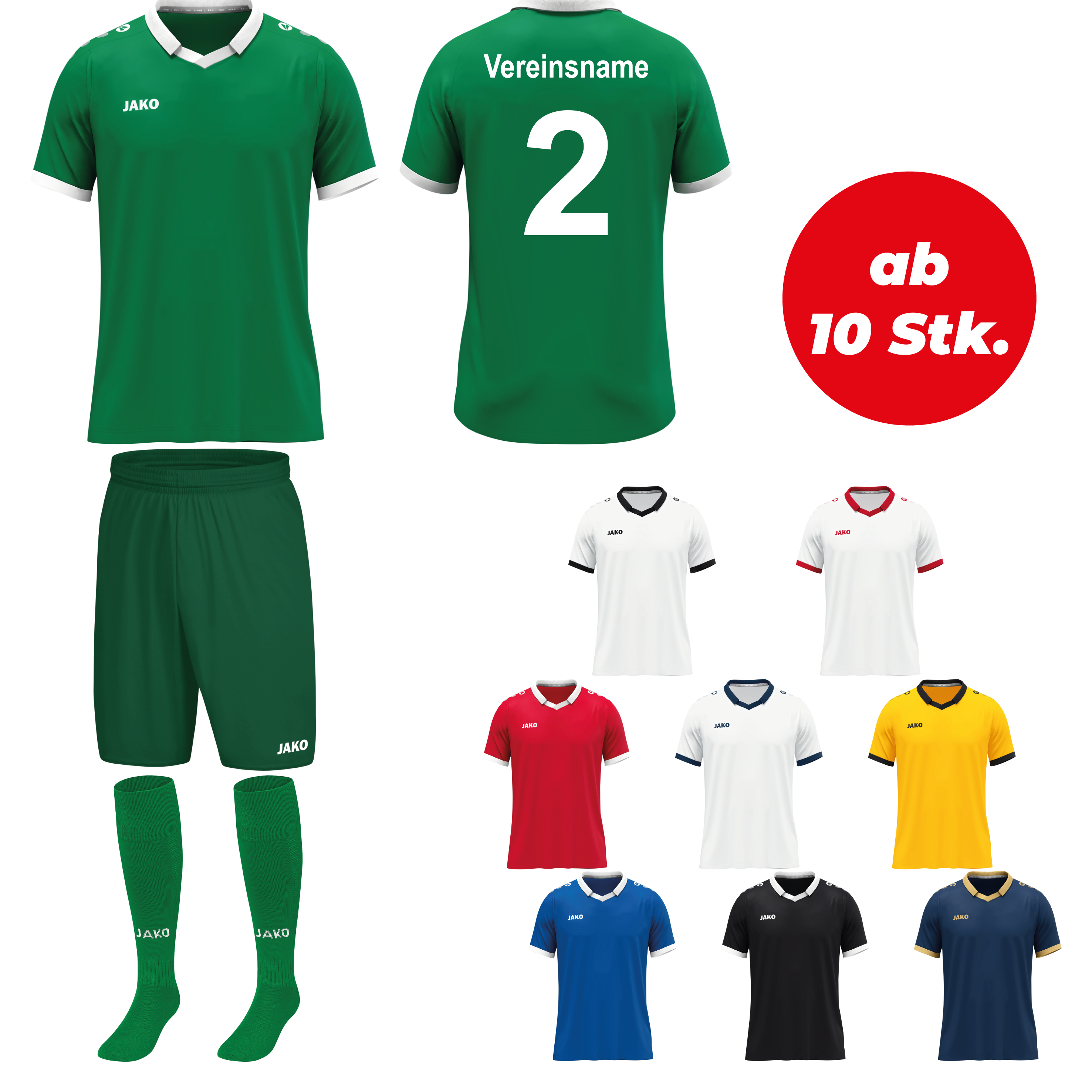 Trikotsatz Fußball Jako Glory ab 10 Stk. inkl. Druck