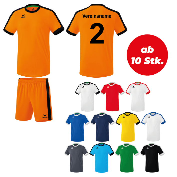 Trikotsatz Handball Erima RETRO STAR ab 10 Stk. inkl. Druck