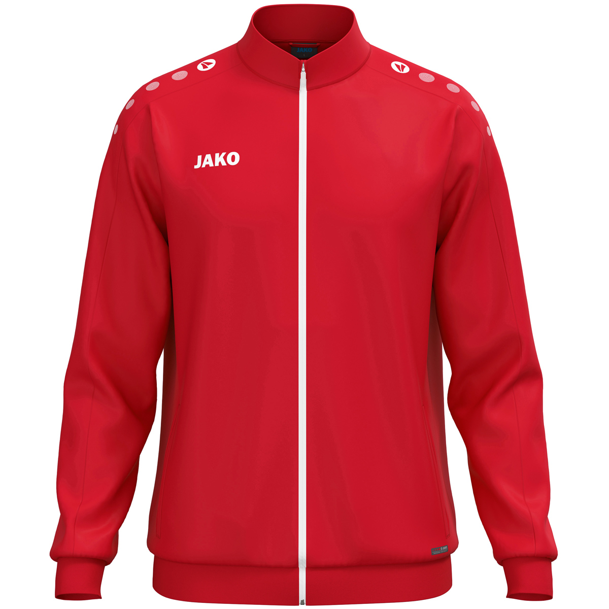JAKO Jacke, rote Jacke, Reißverschlussjacke, Langarmjacke, Trainingsjacke