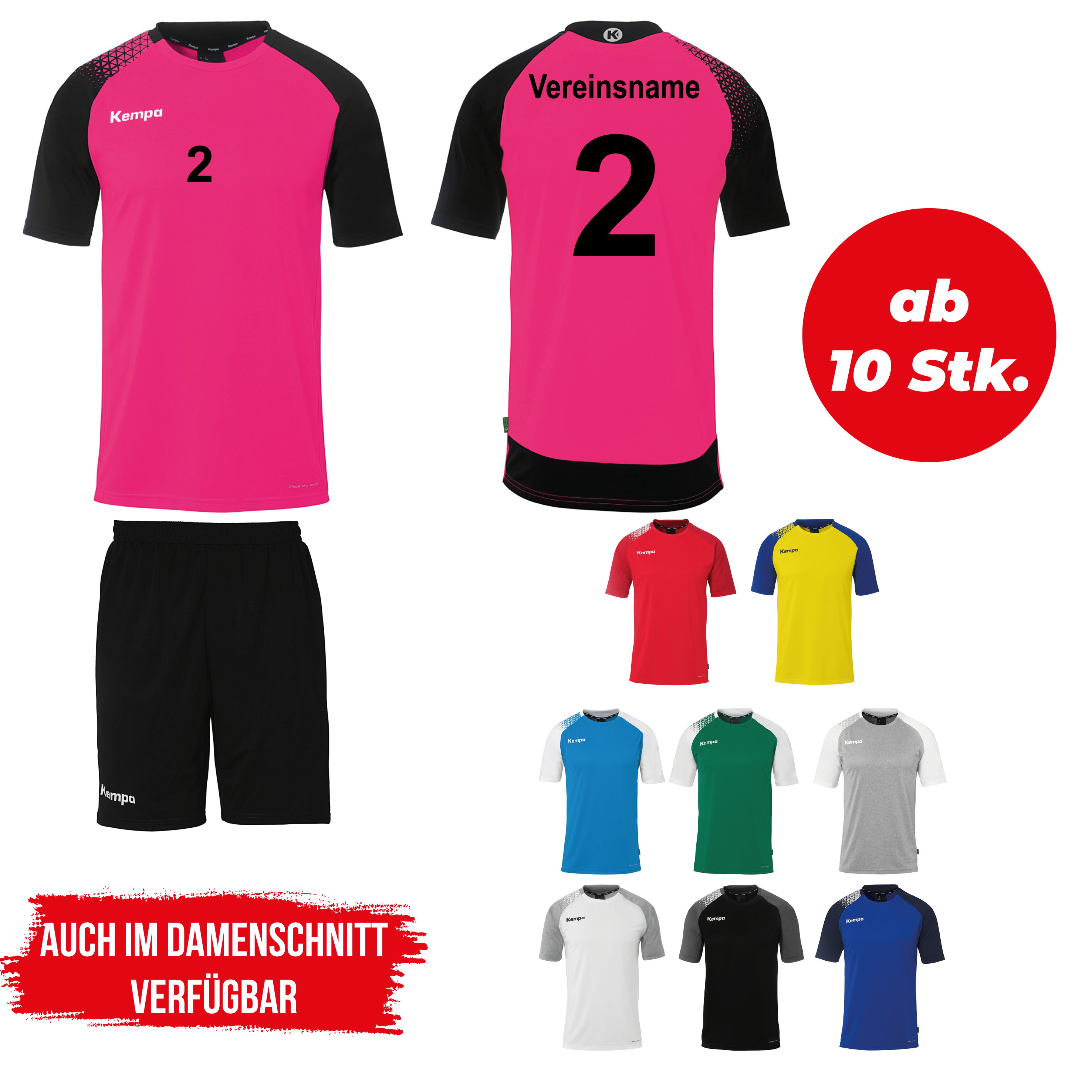 Trikotsatz Handball Kempa AMBITION28 ab 10 Stk. inkl. Druck