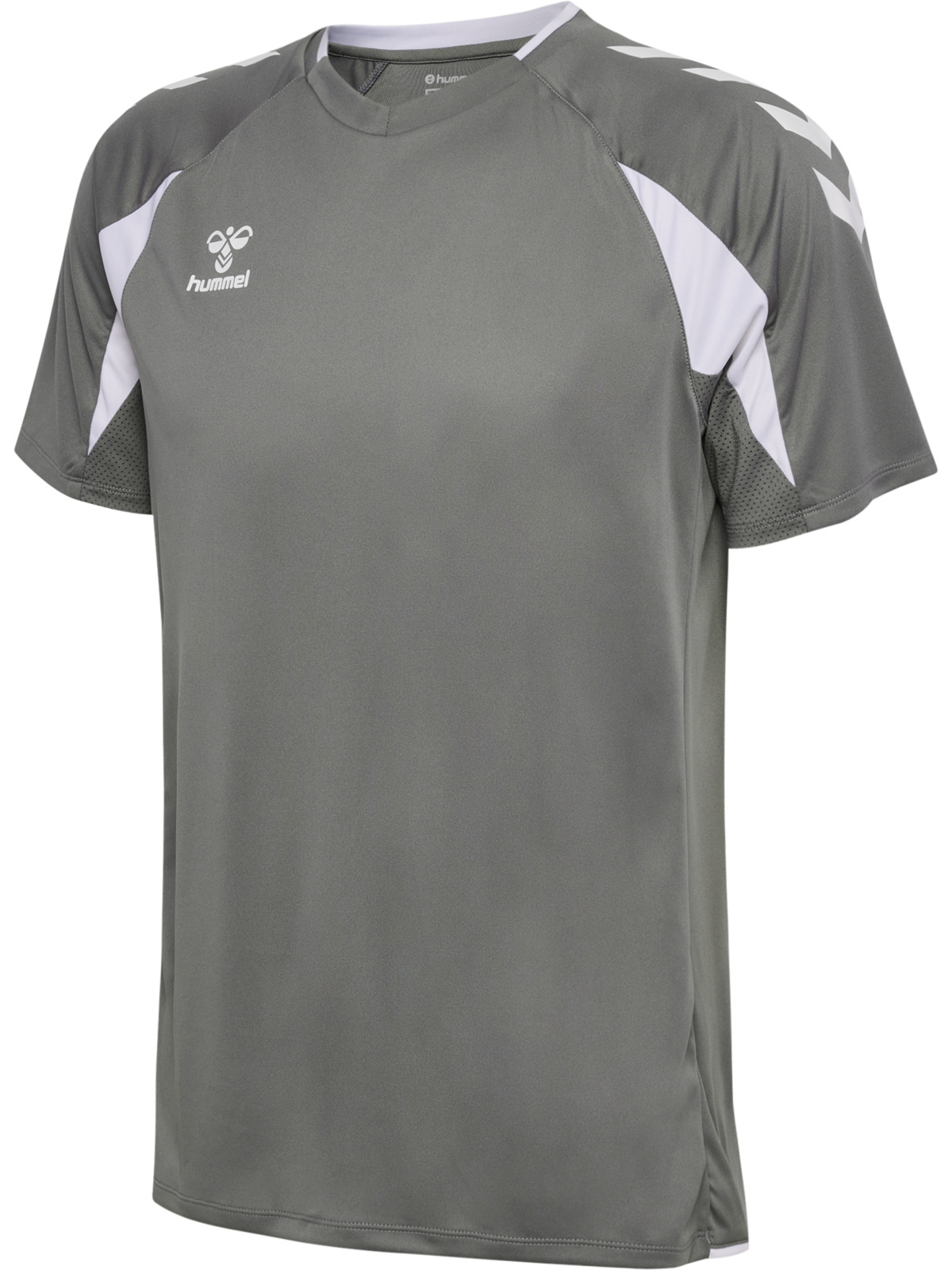 T-Shirt, Sportshirt, Kurze Ärmel, Graue Farbe, Mesh-Details