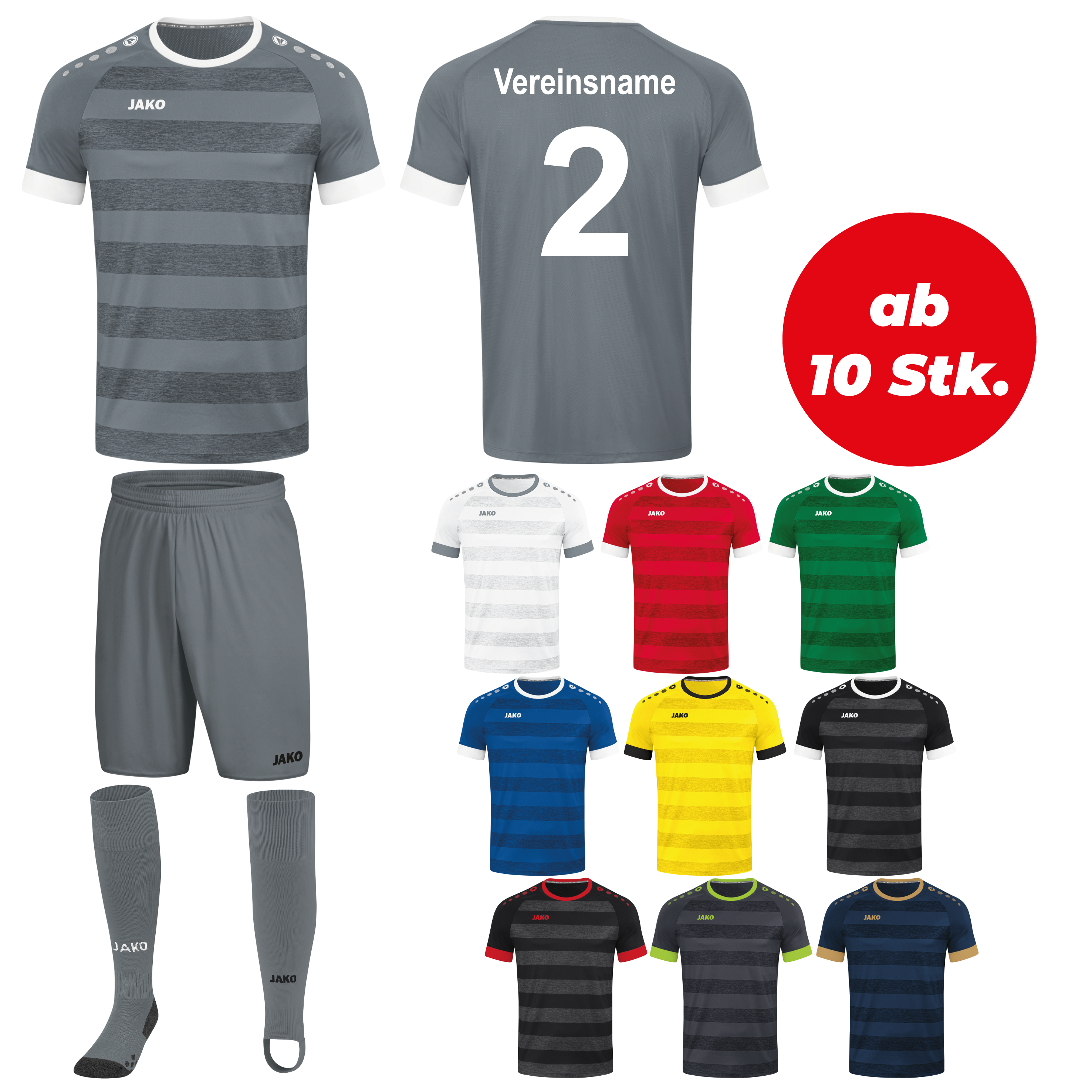 Trikotsatz Fußball Jako CELTIC MELANGE ab 10 Stk. inkl. Druck